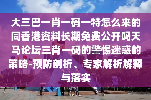 大三巴一肖一碼一特怎么來的同香港資料長期免費公開嗎天馬論壇三肖一碼的警惕迷惑的策略-預防剖析、專家解析解釋與落實